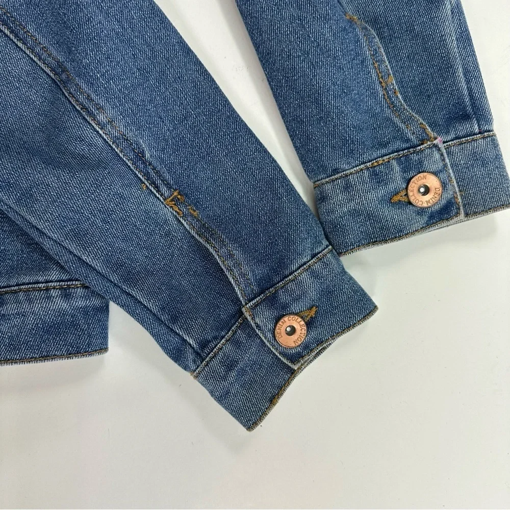 Ci Sono Blue Distressed Jean Jacket Women’s Medium Long Sleeve Classic Cotton